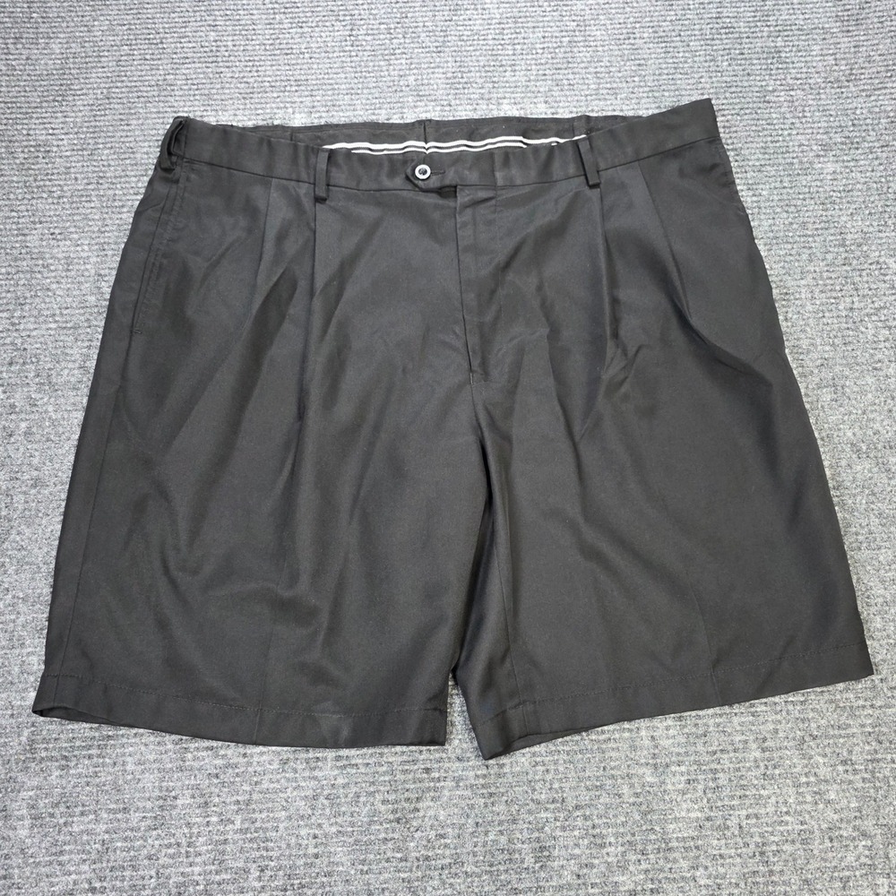 Jos. A. Bank Traveler Pleated Dress Shorts Men's‎ Size 42 Black Button Zip Fly